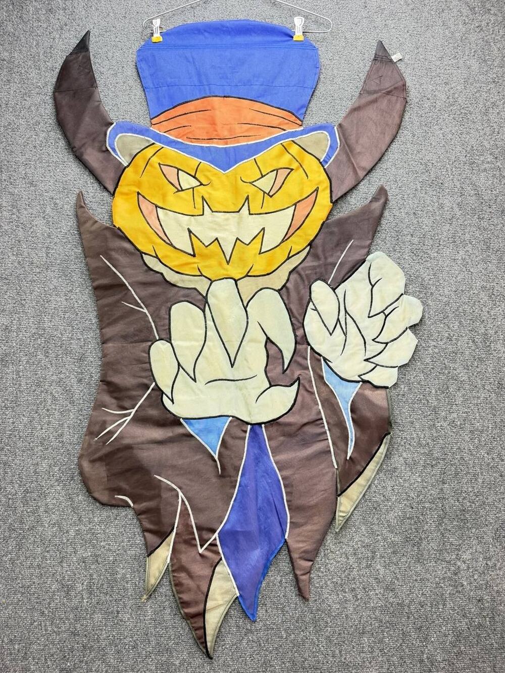Halloween Pumpkin Scarecrow Nylon Hanging Window Decoration 40 Inch Taiwan